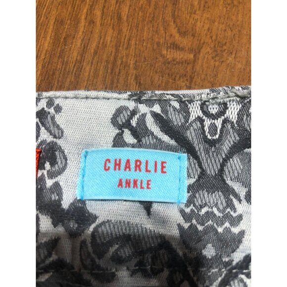 Anthropologie Cartonnier Grey Silver Tapestry Charlie Ankle Pencil Pants 0 - Picture 5 of 11